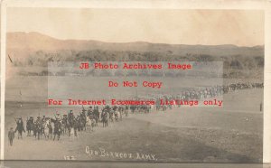 Mexico Border War, RPPC, Mexican General Blanco's Army on Horses