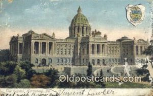 Harrisburg, Pennsylvania, PA State Capital USA 1906 bad condition, postal use...
