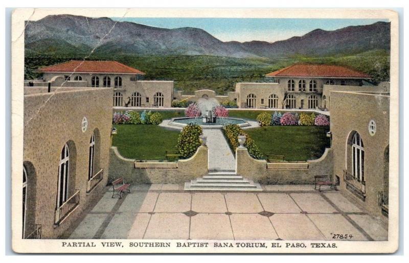 Early 1900s El Paso, TX Southern Baptist Sanatorium Postcard