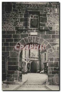 Mont Saint Michel Old Postcard Gate Boulevard and the king's gate