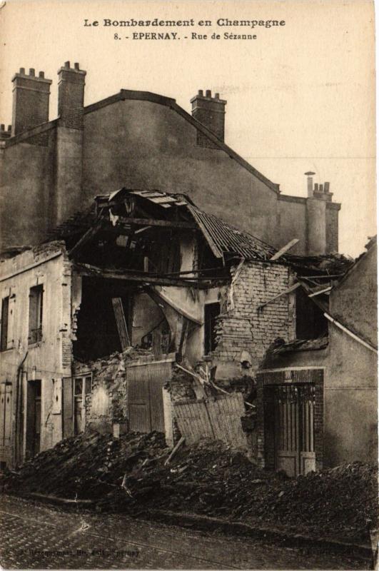 CPA Le Bombardement en Champagne - ÉPERNAY - Rue de Sezanne (742176)