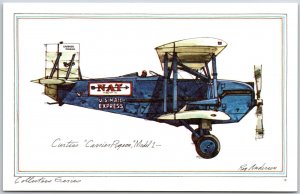 Airplane Curtiss Carrier Pigeon Model 1 U.S. Mail Express Freight Postcard