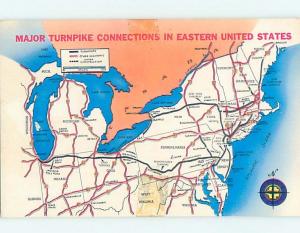 Pre-1980 EASTERN USA INTERSTATE CONNECTIONS ON POSTCARD hn5501