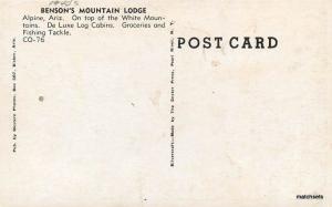 1940s ALPINE ARIZONA Benson's Mountain Lodge Western photos postcard 2467 