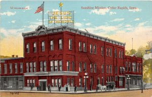 H43/ Cedar Rapids Iowa Postcard c1910 Sunshine Mission Building Jesus