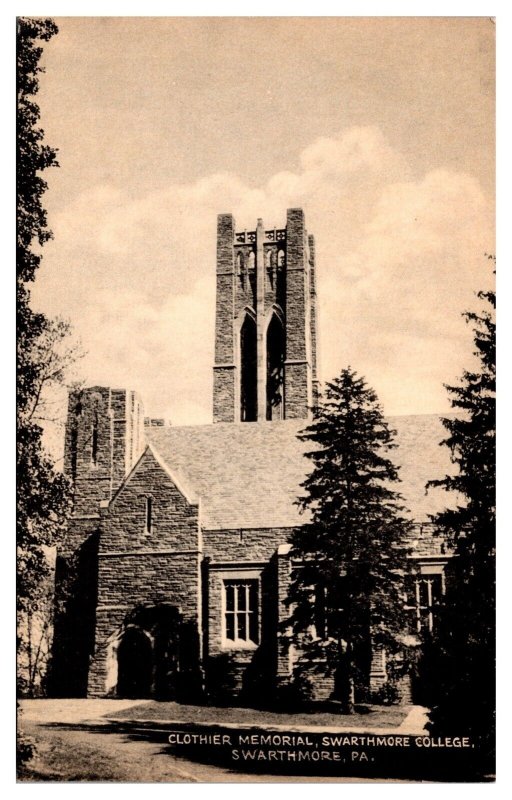 VTG Clothier Memorial, Swarthmore College, Swarthmore, PA Postcard