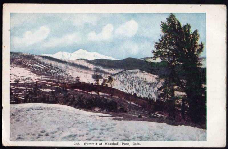 Colorado Summit of Marshall Pass Divided Back