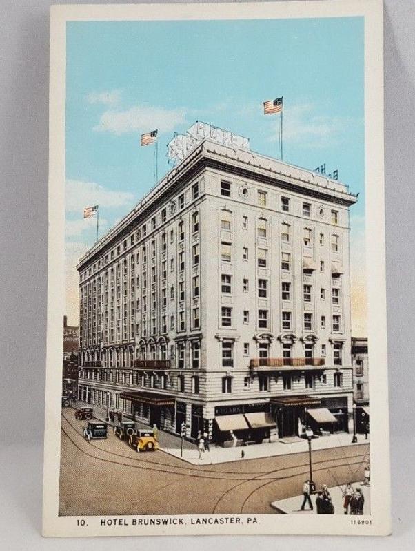 Vintage Postcard Hotel Brunswick, Lancaster PA