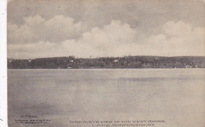 New York Lake Huntington Birds Eye View Of The West Shore 1912