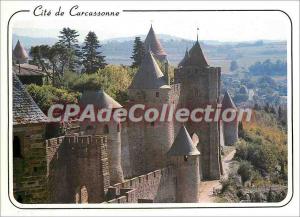 Postcard Modern Cite Carcassonne (Aude) La Porte d'Aude with remaprts