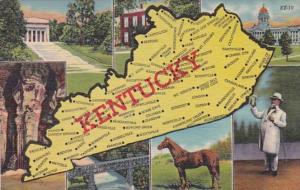 Map Of Kentucky Curteich