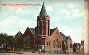 Vintage Postcard 1910's First Christian Church Oklahoma City Oklahoma IPCC Pub