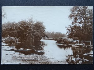 Warwickshire THE AVON RIVER Near Rugby c1920s RP Postcard by Greer's Series