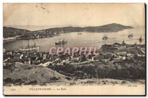 Old Postcard Villefranche La Rade Boat