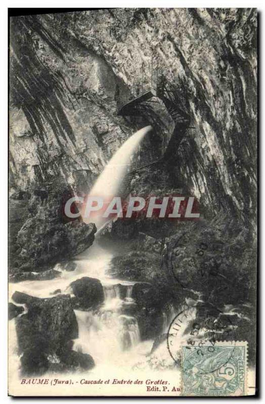 Old Postcard Baume and Cascade Caverns of Entree