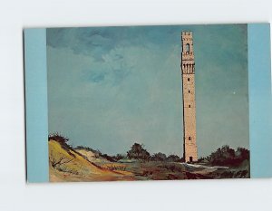 Postcard Pilgrim Monument By Frank Milby, Provincetown, Massachusetts