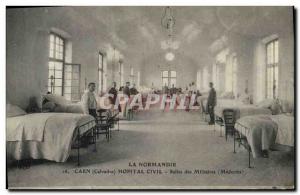 Old Postcard Caen Army Civil Military Hospital Halls Medicine