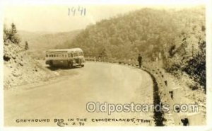 Greyhound Bus, Cumberland, TN USA Bus Unused crease right bottom corner tip