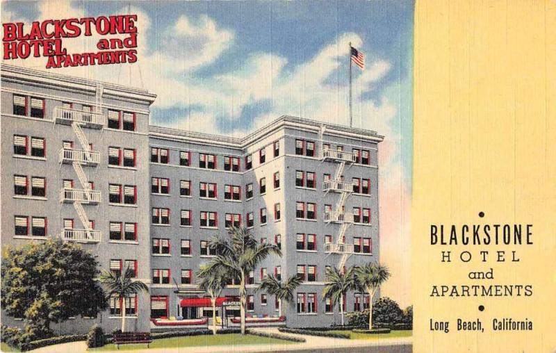 Long Beach California Blackstone Hotel and Apartments linen antique pc Z23143