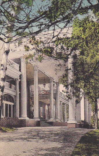 Virginia Luray Entrance To The Mimslyn Hotel Of Distinction Showing Beautiful...