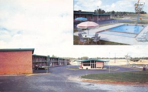 Tifton Georgia~Alpine Motor Lodge~Island Office~Pool~1950s Cars~Postcard