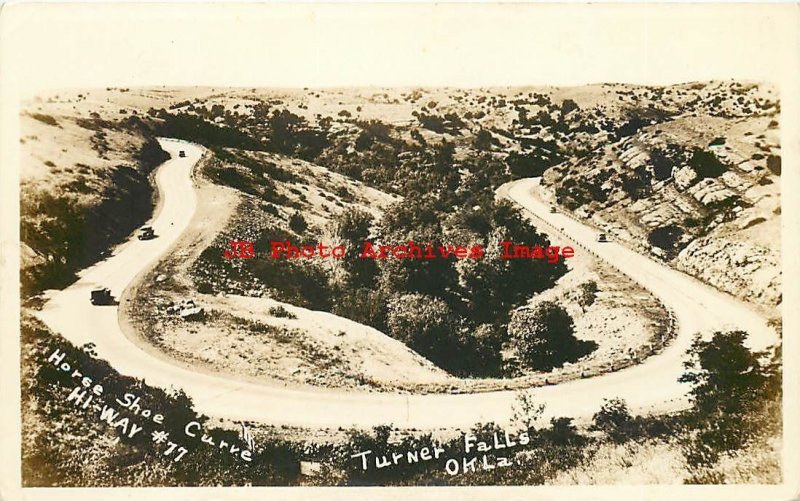 5 Real Photo Postcards, Turner Falls, Oklahoma, RPPC, Various Views