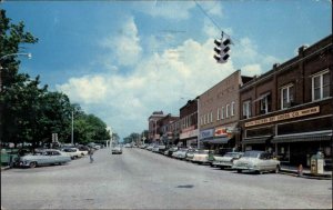 Harrison Arkansas AR Vine Street Scene Classic Cars Vintage Postcard