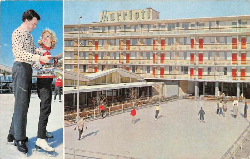 Washington, D.C. Marriot Motel   Couple  skating on ice rink