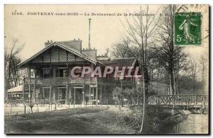 Fontenay sous Bois Old Postcard Restaurant of the Yellow Door