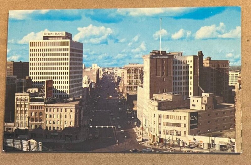 POSTCARD UNUSED - CORNER OF PORTAGE & MAIN, WINNIPEG, MANITOBA CANADA