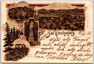 Gruss aus Bad Gleichenberg Denkmal Schloss Mondschein Litho Austria Postcard