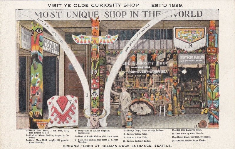 Ye Olde Curiosity Shop Ground Floor Colman Dock Entrance Seattle Washington sk71