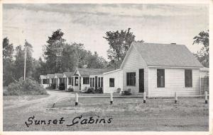 Passadumkeag Maine Sunset Cabins Street View Antique Postcard K85152