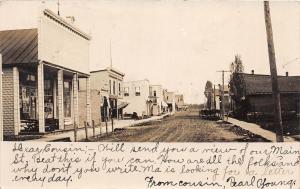 D48/ Gillett Wisconsin Wi Postcard RPPC c1910 Continental Store Main Street