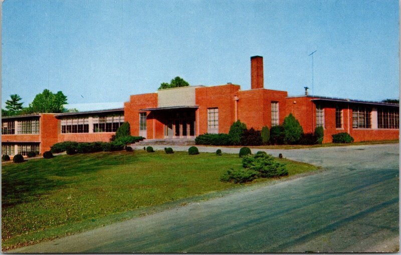 High School Franklin NC North Carolina Postcard VTG UNP Mike Roberts Vintage