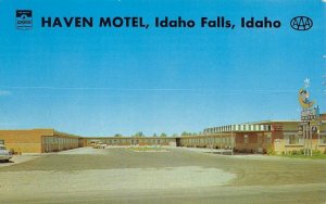 HAVEN MOTEL Idaho Falls, Idaho Roadside 1950s Chrome Vintage Postcard