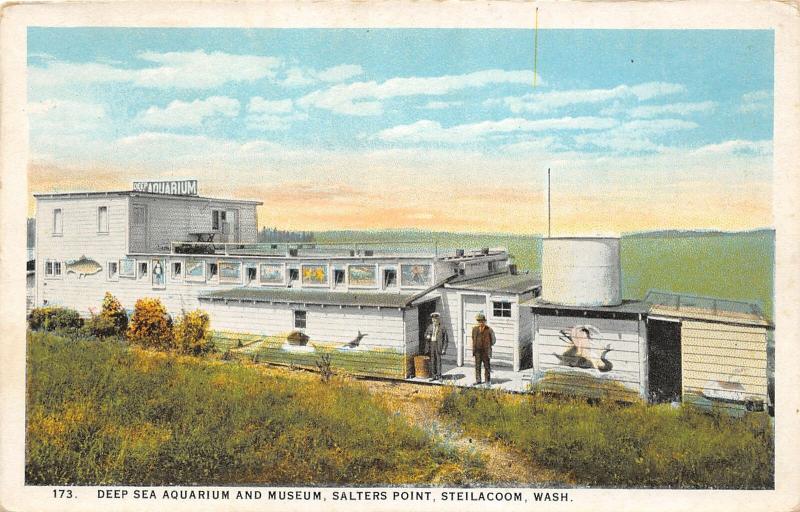 F35/ Steilacoom Washington Postcard c1910 Deep Sea Aquarium Salters Point