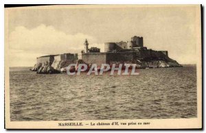 Old Postcard Marseille Le Chateau d'If sea engagement