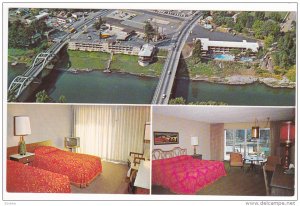 Aerial View, Swimming Pool, Riverside Motel and Restaurant, Grants Pass, Oreg...