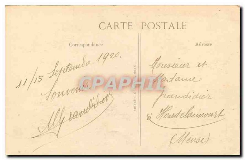 Old Postcard Metz Cathedral PRSE to Place de la Comedie