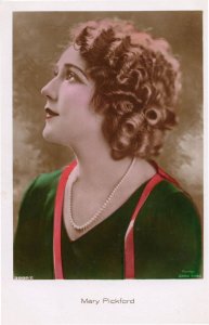 Mary Pickford Film Star United Artists Rare Tinted Real Photo Postcard