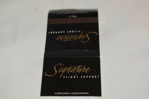 Signature Flight Services Advertising 30 Strike Matchbook Cover