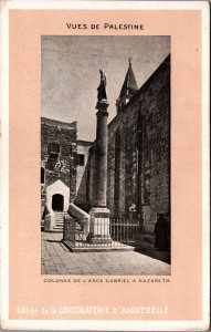 Palestina Column Of The Angel Gabriel In Nazareth Vintage Postcard C149