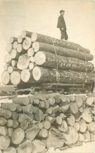 Postcard RPPC Vermont North Hyde Park C-1910 Logging Lumber Sawmill 23-2157