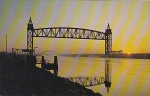 Massacahusetts Cape Cod Buzzards Bay Cape Cod Canal Bridges Looking East At S...