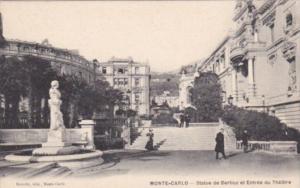 Monaco Monte Carlo Statue de Berlioz et Entree du Theatre