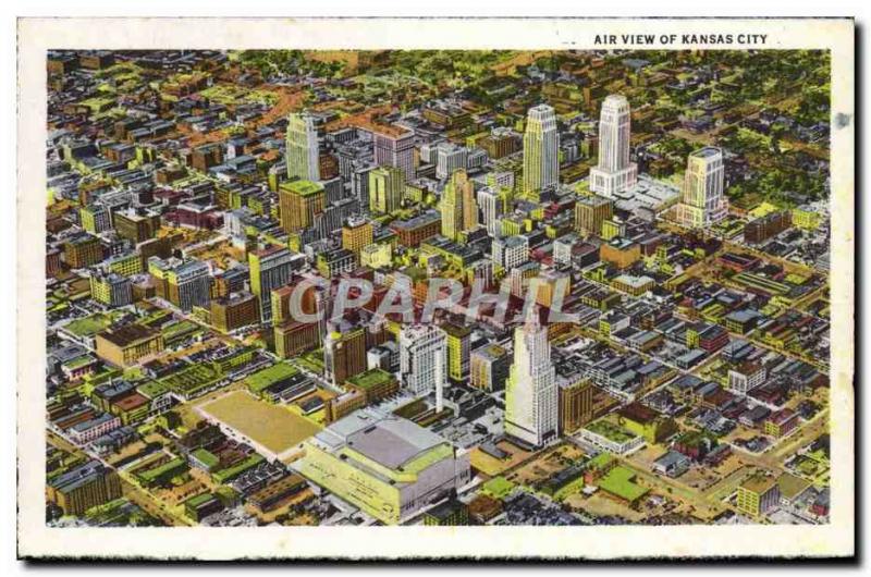 Old Postcard Kansas City Air View Grand Lobby Union Station