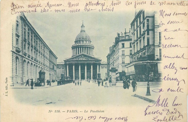 Vintage Postcard France Paris Le Pantheon