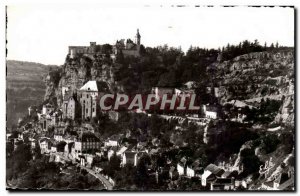 Postcard Modern Rocamadour General view of the city of shrines and castle