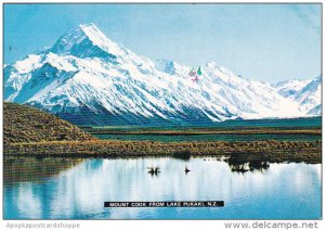 New Zealand Mount Cook and Tasman Glacier from Lake Pukaki